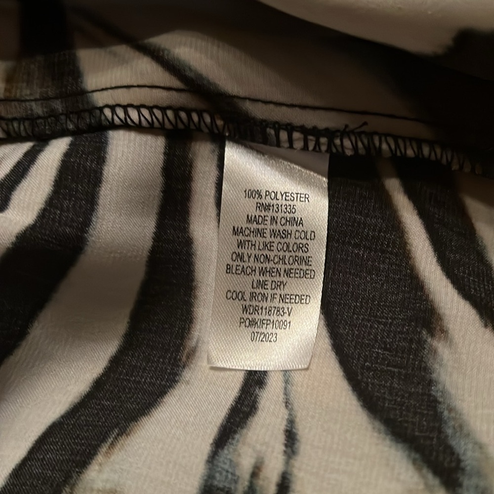 LOLA AND GRACE SLIP DRESS NWOT BLACK/GRAY/BLUE WATER COLOR DRESS SIZE XL MIDI - Picture 7 of 7